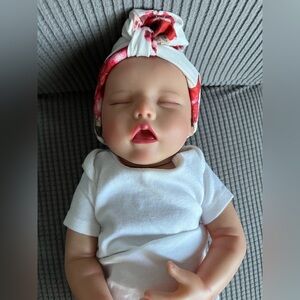 Baby Doll with Red‎ and White Headband